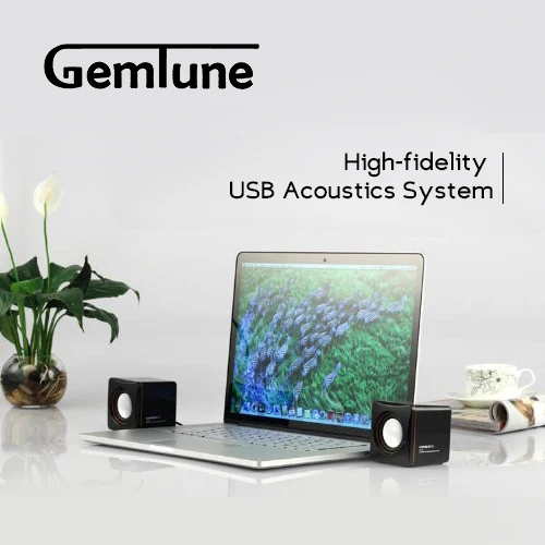 High-fidelity USB Acoustics System for Laptops and Desktops AL-202 Powered by USB Gemini Doctor Cube Speakers 