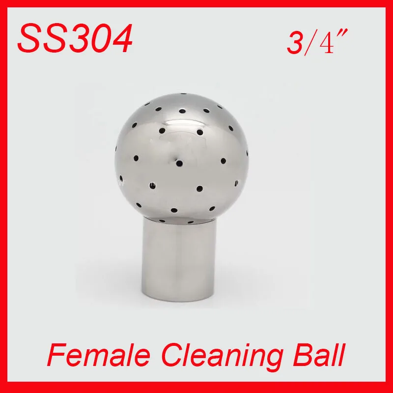

HOT 0.75" SS304 Stainless Steel 360 degree Spray Cleaning Ball Female Thread Tank cleaning ball Tank clean head