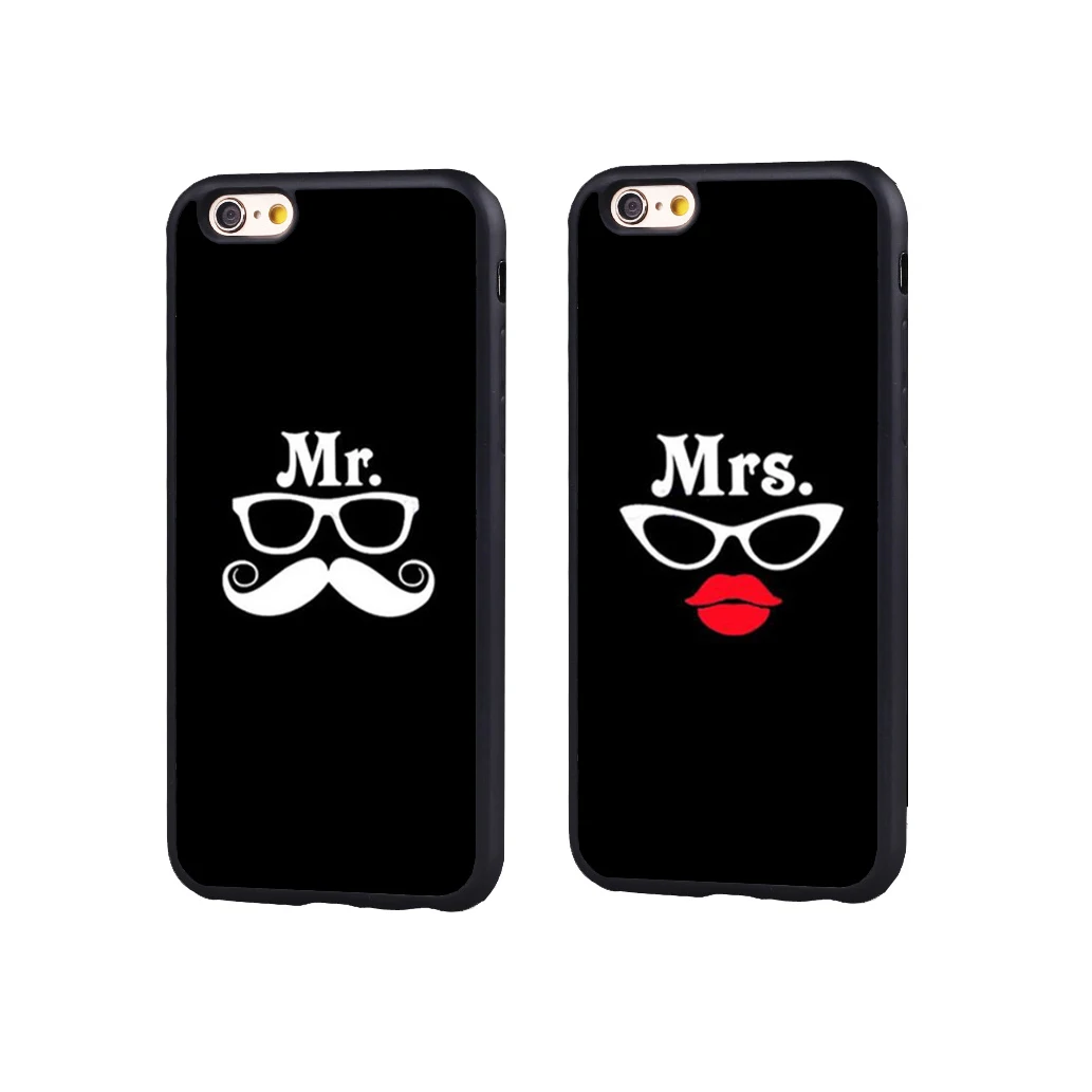 Mr. и Mrs. пара BFF лучшие друзья любовь полный защитный чехол для iPhone X 8 7 плюс 6 S 5 5S 5C se
