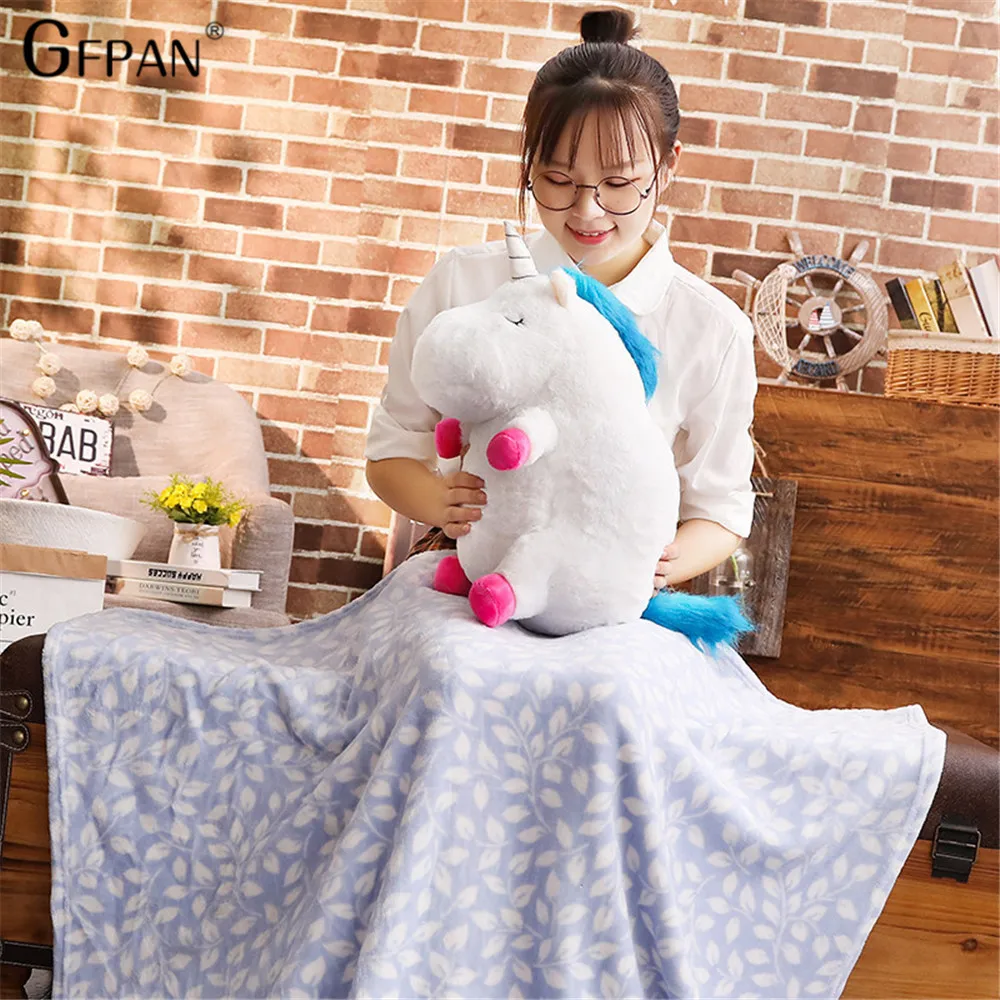 Caliente 50 cm Kawaii Unicornio muñeca de juguete de Peluche con manta suave Animal Peluche caballo Unicornio Peluche juguetes para niños Navidad regalo Caliente 50 cm Kawaii Unicornio muñeca de juguete de Peluche con manta suave Animal Peluche caballo Unicornio Peluche juguetes para niños Navidad regalo