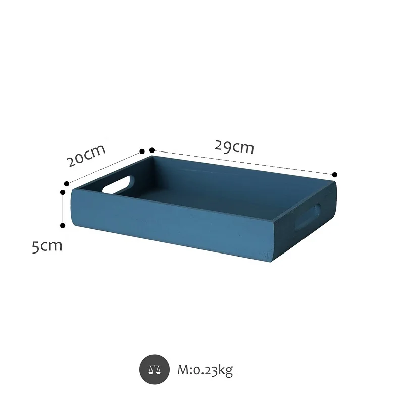 6 цветов, деревянный лоток для хранения с ручкой, многоцелевой креативный домашний декоративный лоток, Современный матовый лоток, коробка для хранения, украшения для дома