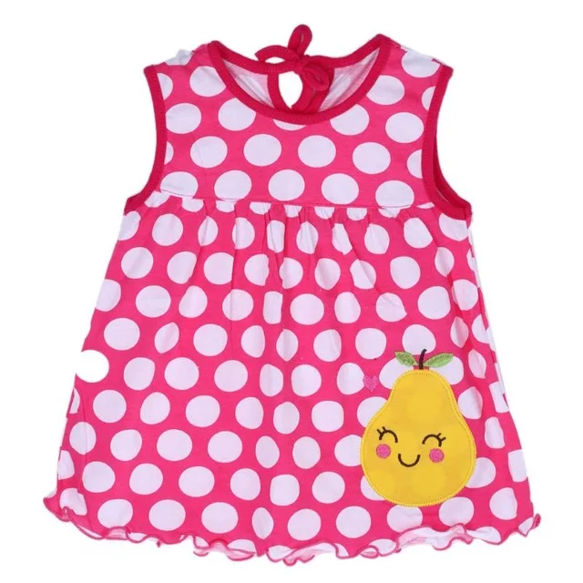 Летнее детское платье красивая модная одежда для девочек для новорожденных Принцесса платья трапециевидной формы из хлопка детская одежда из мягкой ткани детская одежда, платье - Цвет: a17