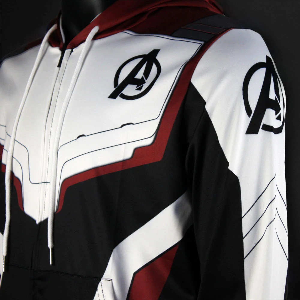 Men Women Avengers Endgame Realm Cosplay Hoodies 3D Pullover Sweatshirt Quantum Realm Superhero Zipper Jacket Costumes