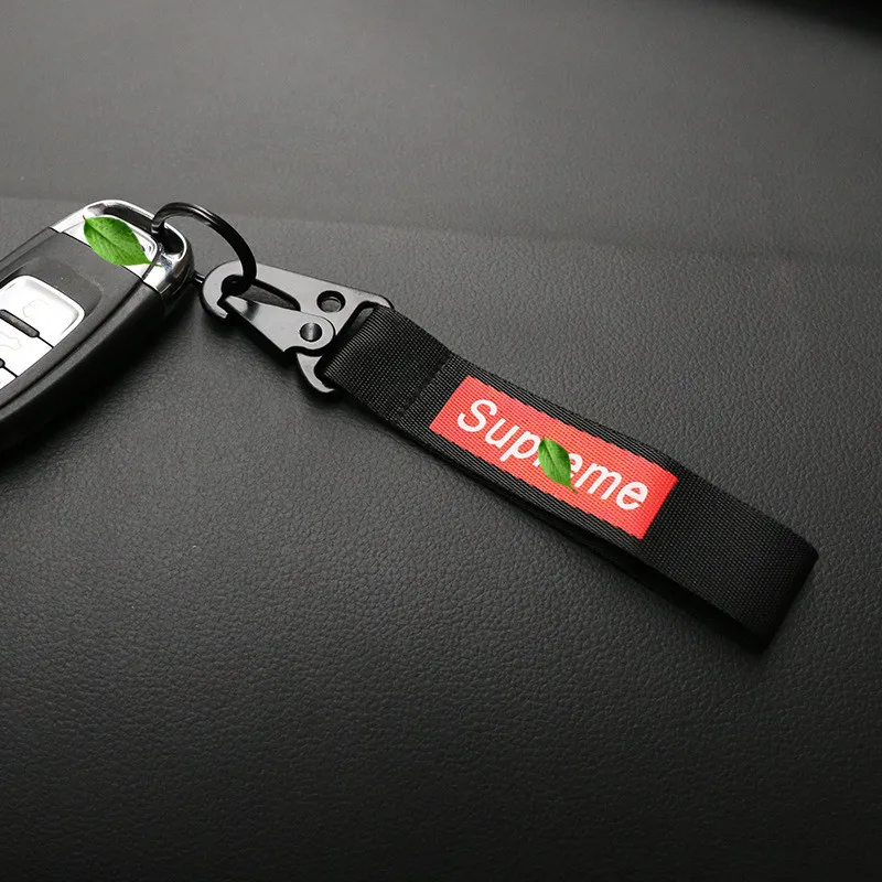 

1pcs Car Key Holder Metal Key Rings Keychain Hand Woven