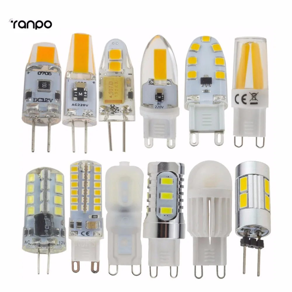 Мини G4 G9 затемнения светодиодный кукурузная лампочка 2 Вт 3 4 5 6 7 9 5730/2835 SMD/COB лампа