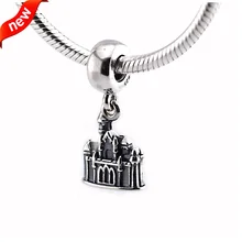 Подходит для браслетов Pandora Спящая красавица подвески в виде замка бусины из стерлингового серебра 925