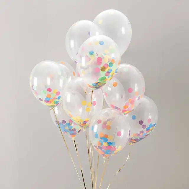 Sprinkle Confetti Filled Balloons 11" (12 Pack)Confetti Balloons