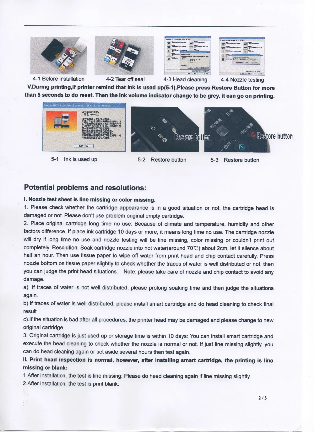 Умный набор для пополнения DIY подлинного 44 54 44XL 54XL CANON E481 чернильный картридж V2|kit