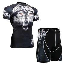 Жизнь на трек Обтяжку Тренажерный зал Спортивные Тренировки Фитнес мужские Сжатия Рубашка С Коротким Рукавом и Шорты Набор йога Одежда Набор