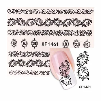 WUF 1 Sheet Nail Art Wrap Water Transfer Nails Sticker Butterfly Series Water Decals Stickers Decoration Tools Wraps 1461