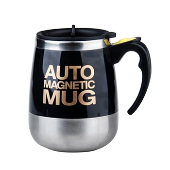 

1 PC 400ml Stainless Steel Coffee Cup Electric Self Stirring Chocolate Milk Coffee Mixer Mug With Cover (Battery Not Included)