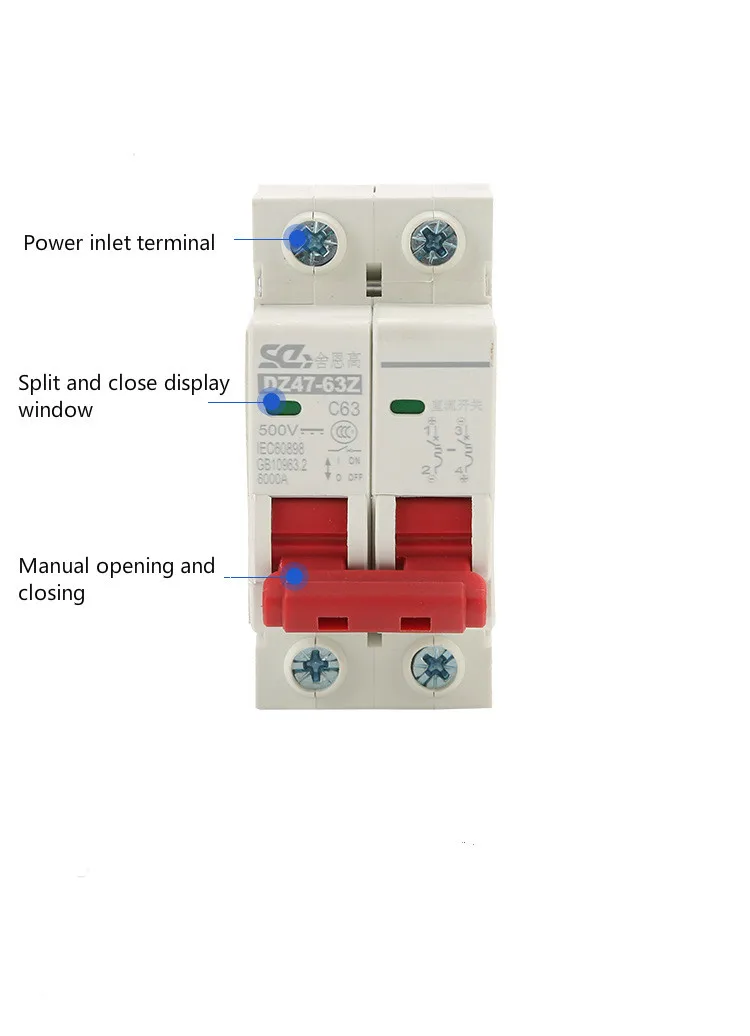 Dc маленький-Размер затрудняетесь в выборе правильного размера? выключатель Dz47 63z Американская классификация проводов 2р свет вольт переключатель перегрузки электрических утечек защита от короткого замыкания защита Органы