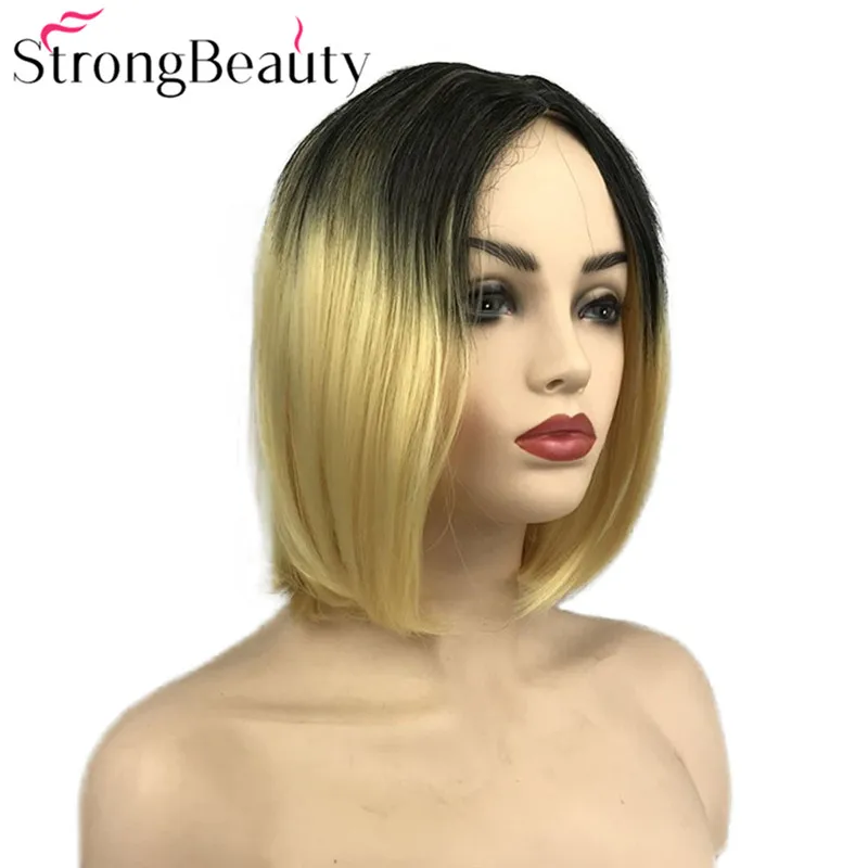 StrongBeauty короткие натуральные слоистые милые прямые светлые парики ТЕПЛО ОК синтетический парик Женские повседневные волосы