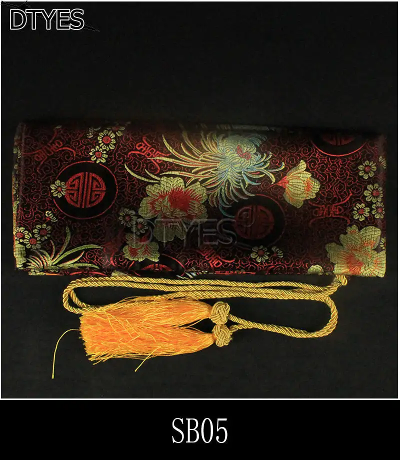 Самурайская сумка с изображением меча "Катана", шелковая, хлопковая, желтая, катана, Espada, самурайская, японская сумка, обернутая мечом и удобная для переноски SB01-SB16 - Цвет: SB05
