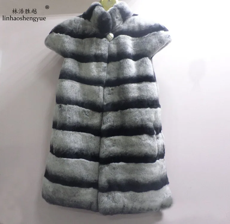 Lapin Linhaoshengyue De Chinchilla Rex Gilet Fourrure 8nOkP0w