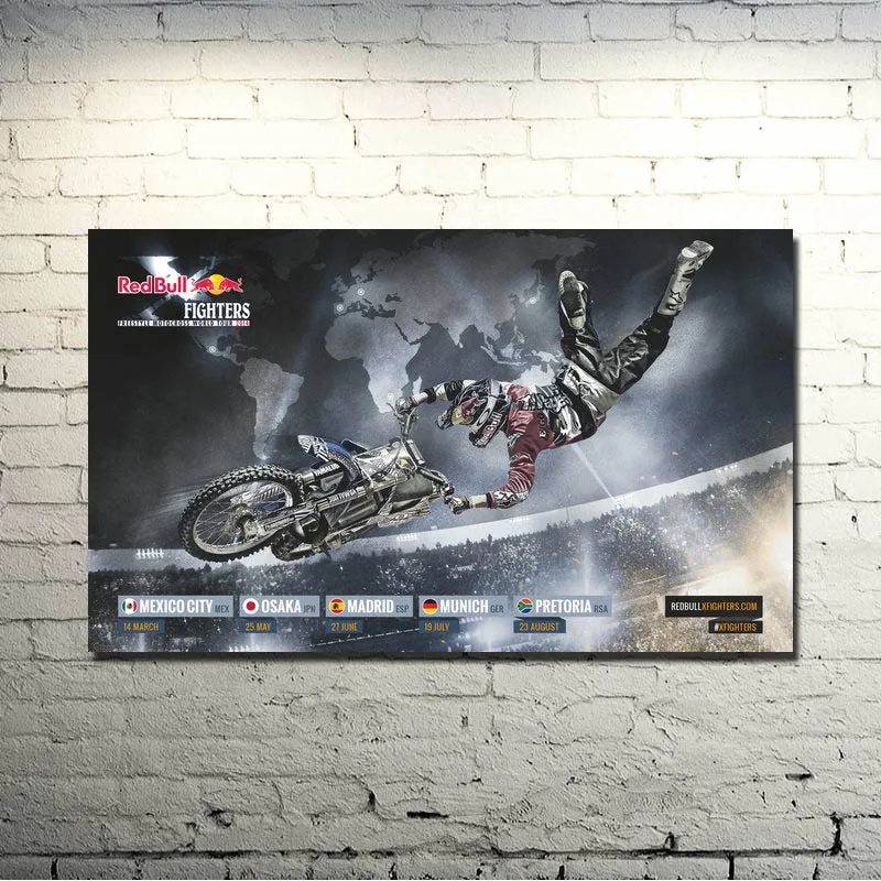 Мотокросс DIRT BIKE JUMP Art Шелковый плакат 13x21 24x40 дюймов картина на спортивную тематику для декора стен 018