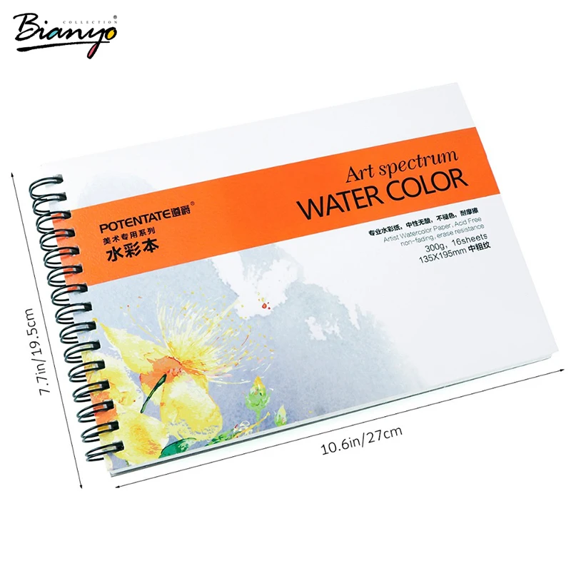 

Potenta A4 16 sheets Artist Watercolor Paper Sketch Book For Oil Paiting Drawing Diary Creative Notebook Gift Drawing Art Papers
