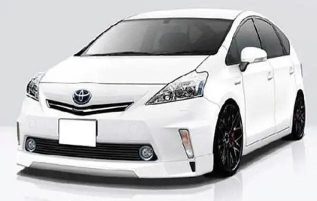 FRP Front Lip For Toyota Prius V Alpha ZVW40 2011.5 Glass Fiber Front half spoiler Body Kit Tuning Trim For ZVW40 Racing Part