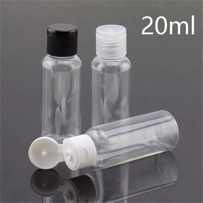 

20ml Plastic Cosmetic Water Bottle Empty Refillable Travel use Shampoo Lotion Cream Sample Package Containers Free Shipping