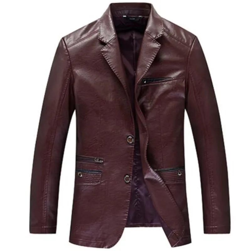Men Genuine Leather Coats New Arrival Spring 100% Sheep Skin Youth Leather suit Collar Coats Fashion Slim Fit Leather Jacket