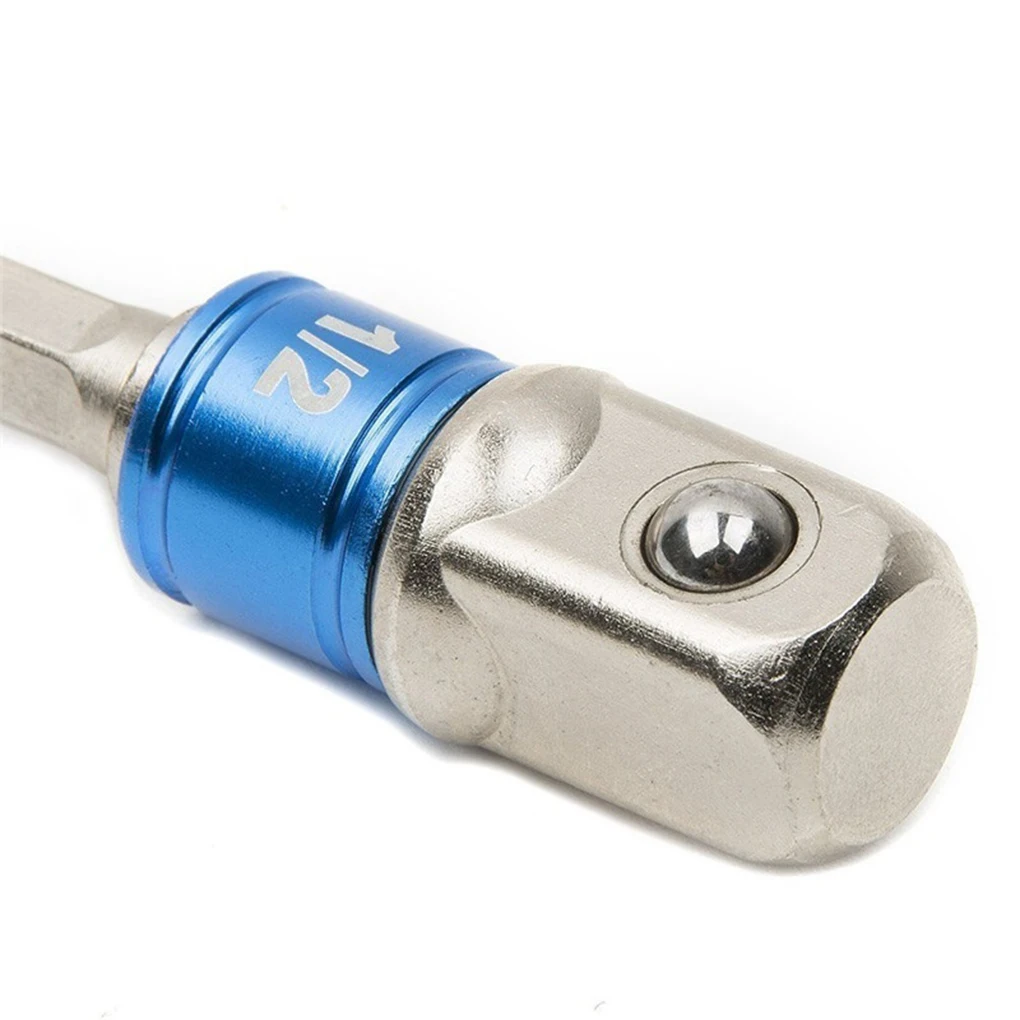 

3PCS 1/2 1/4 3/8 Inch Socket Wrench Adapter Set Hex Shank Drill Bit Kit and Colors Coded Ring