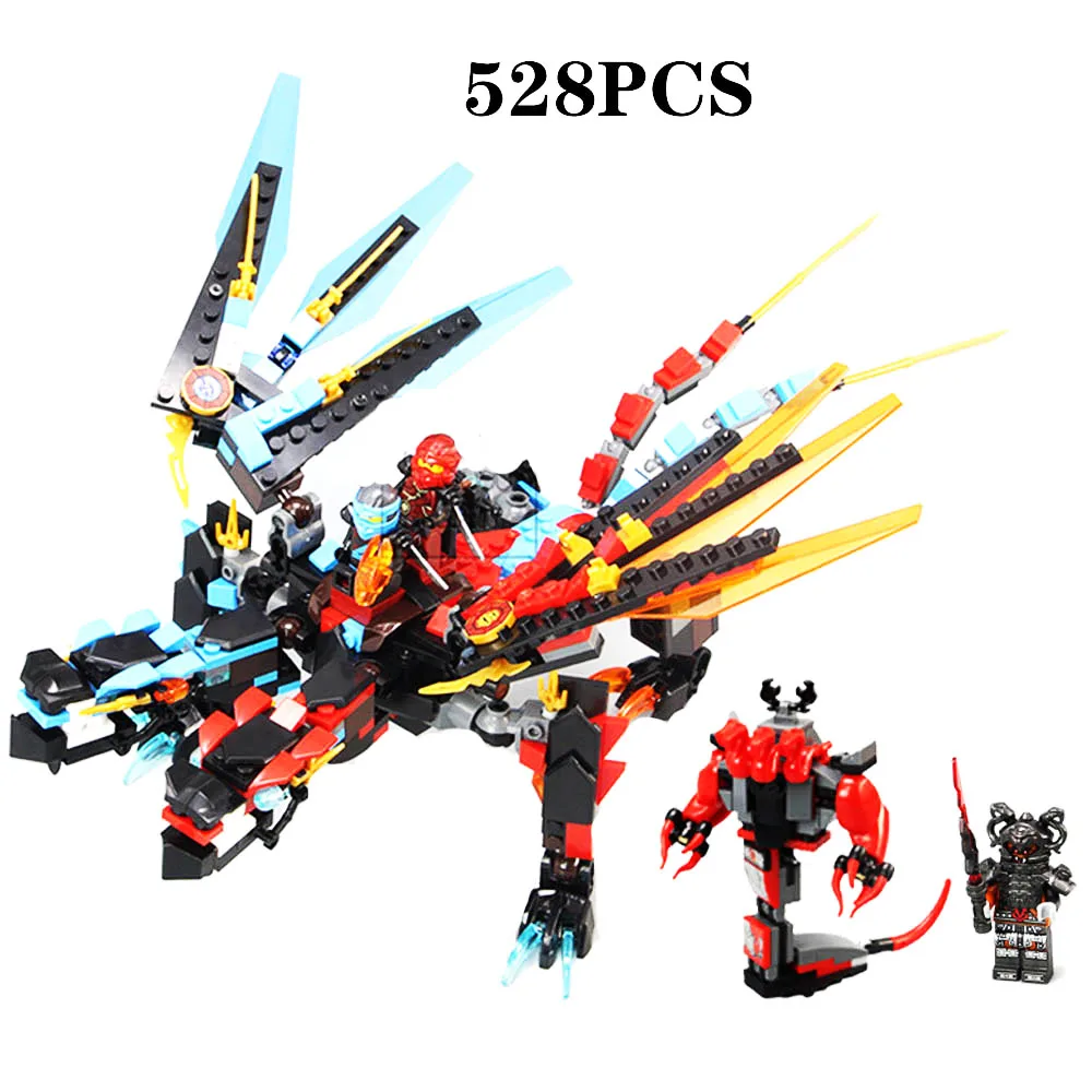 

2019 Ninja Dragon Fire and Ice Tame Dragon Knight Building Blocks Enlighten Toy Compatible Legoel Ninjagoes Bricks for Kids Gift