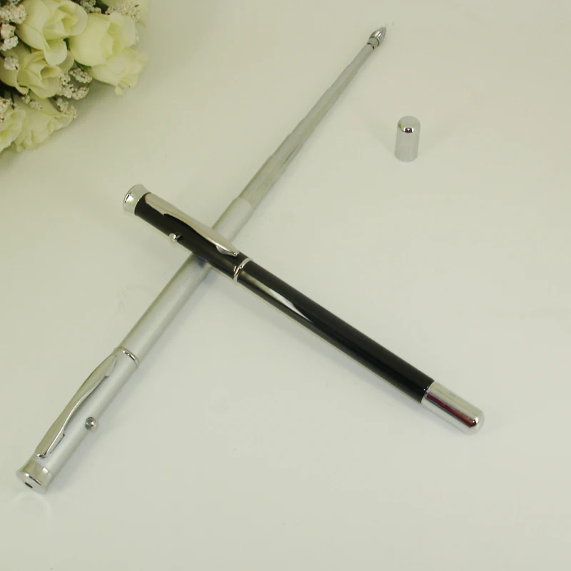 ACMECN New and Useful Hot sale 3in 1 Multi-function Ballpoint Pen with Retractable Telescopic Teaching Tool Pointer Baton Pen