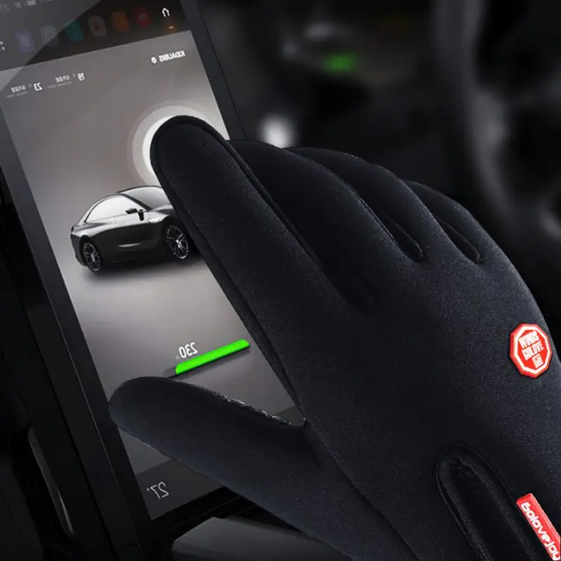 

Outdoor Winter Ski Warm Gloves Motorcycle Touch Screen Men's Women Anti-slip Driving Gloves Windproof Adjustable Full Finger