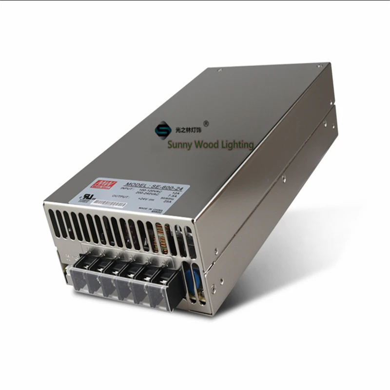 100 240Vac to 24VDC ,600W ,24V 25A UL Listed power supply ,LED screen