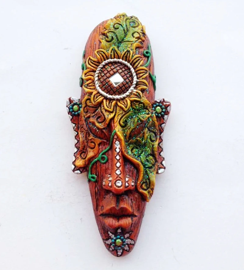 

Hot Sale High Quality Delicate African Face 3D Fridge Magnets Tourist Souvenirs Refrigerator Magnetic Stickers Home Decortion