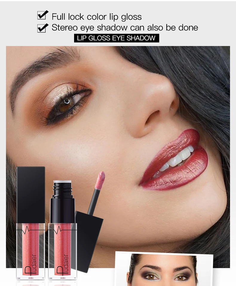 

Pudaier 24 Colors Lip Gloss Metal Color Lipstick Matte Lipgloss Metallic Long Lasting Liquid Lipstick Lips Makeup Tint Cosmetics
