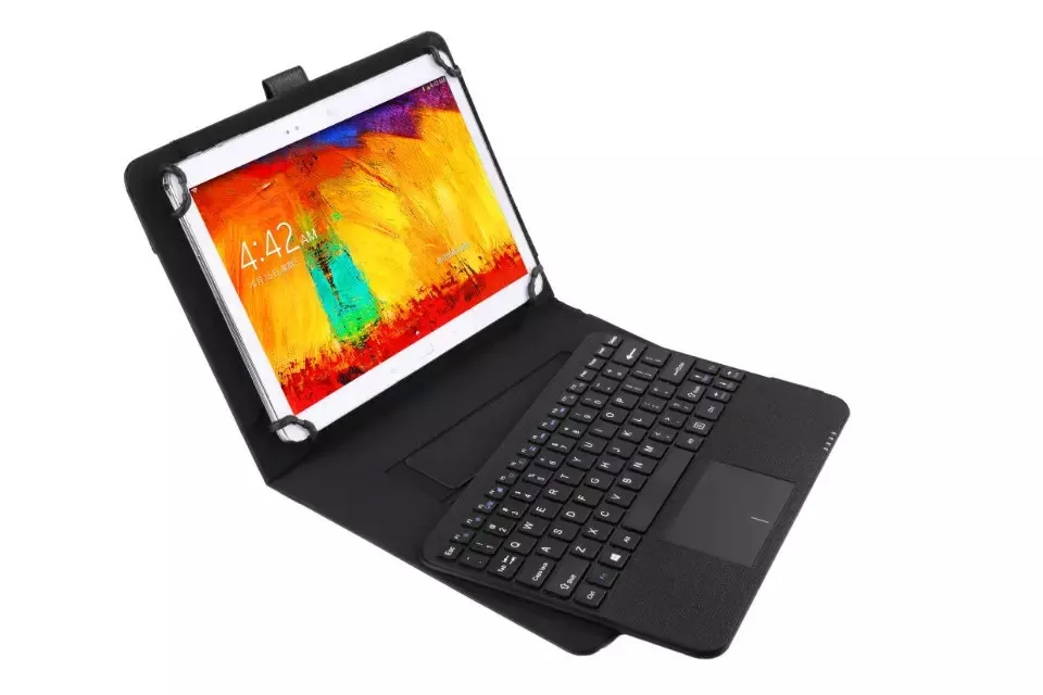 

Detachable Wireless Bluetooth Keyboard With Touchpad+PU Leather Case Cover Stand For LG G Pad 10.1 V700