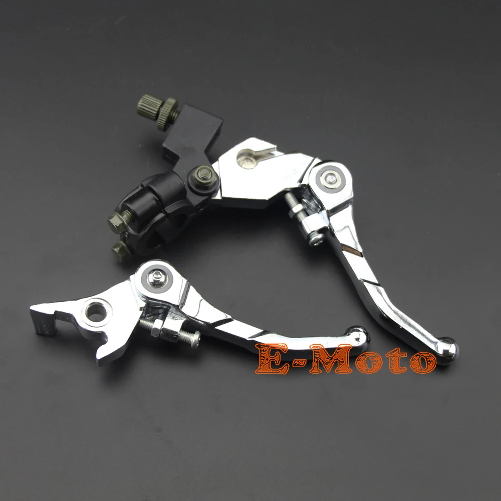Silver FOLDABLE CLUTCH + BRAKE LEVER DIRT PIT BIKE SDG SSR 70 110 107