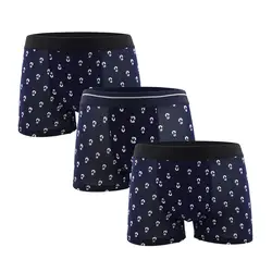 Очаровательный мультфильм снег Для мужчин Boxershorts дышащие удобные Для мужчин хлопковое нижнее белье marca боксеры calzoncillos cuecas masculina трусы