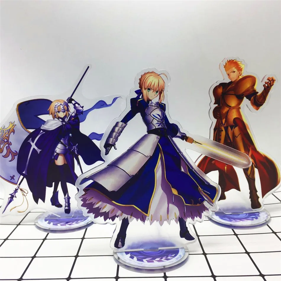 16 см FGO Key Chians Chibi Fate Grand Order Мультяшные брелоки двусторонние милые аниме акриловые