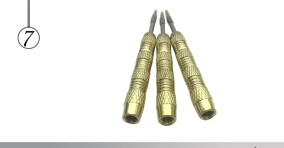 Easytoday 9Pcsset High Quality Darts Barrel Iron Plated Copper Professional Darts Accessories Darts Steel Tip Set (7)