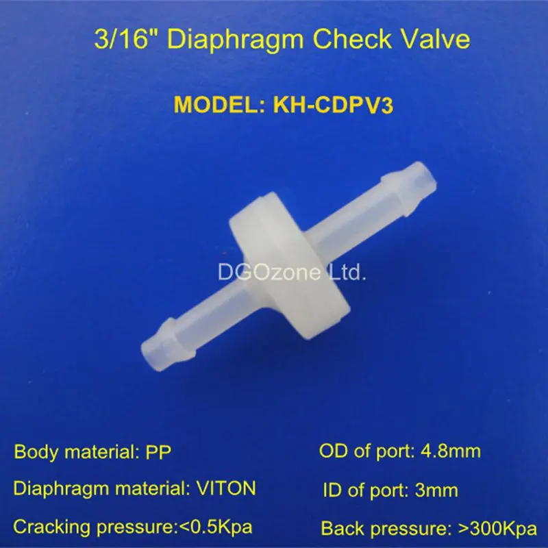 

3/16" PP transparent check valve diaphragm valve KH-CDPV3