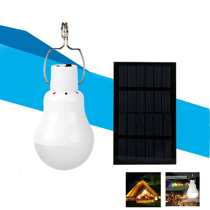 Portable Solar Light 15W 130LM Solar Powered Energy Lamp 5V LED Bulb