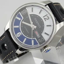 Parnis 42 мм сапфировое стекло матовый чехол Miyota механизм Авто Мужские часы 1595