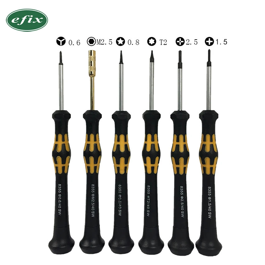 

6 in 1 Precision Magnetic Screwdriver Set Cross Hex Pentalobe Y-Tip for iPhone 7 Opening Repair Tools Kit DIY Tools Set