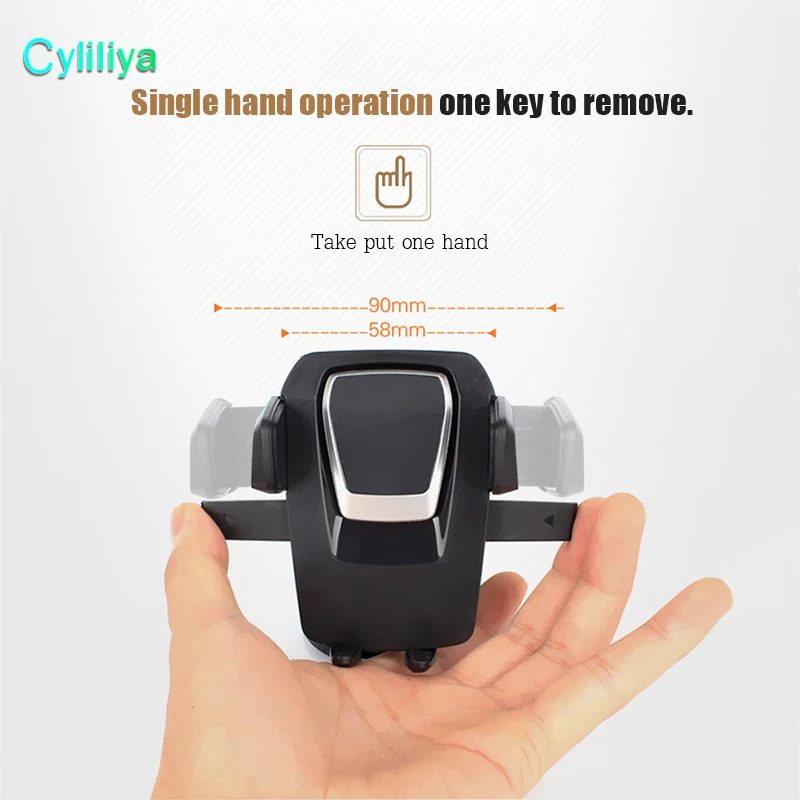 Clearance 50 Easy One Touch 3 Car Mount Universal Phone Holder 360 Degree Suction Cup Cradle Stand Holders for iPhone X Samsung S8 Note 8 12