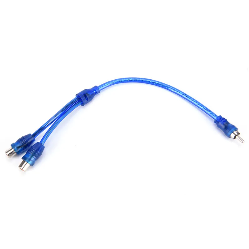 

1pcs Rca Audio Cable "Y" Adapter Splitter 1 Male To 2 Female Audio Line Plug