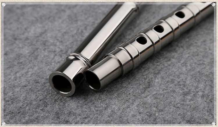 Специальный дизайн ключ FG титановая стальная флейта Китайский традиционный музыкальный инструмент Dizi титановый духовой инструмент настоящий Бык Рог