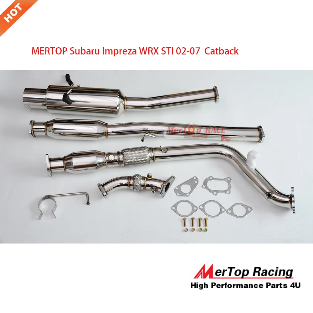WRX STI 02 07 GDB GDA Turbo EJ20 EJ25 3" Up Pipe+Downpipe+Catback