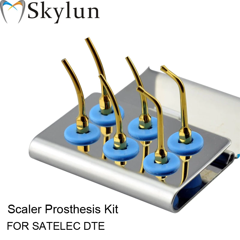 Dental Ultrasonic scaler Tip Kit Scaler prosthesis Kit Gold tips CD1T *2 CD2T *2 CD3T *2 Fit SATELEC DTE AT32 Dental Ultrasonic scaler Tip Kit Scaler prosthesis Kit Gold tips CD1T *2 CD2T *2 CD3T *2 Fit SATELEC DTE AT32