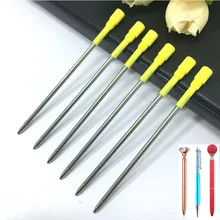 20pcs/lot Metal Crystal Pen Refill Diamond Ballpoint Pen Refill student pen rod cartridge core ink recharge black blue ink 8.2cm 15 25pcs metal ballpoint pen black ink diamond shaped artificial crystal pen with plastic box