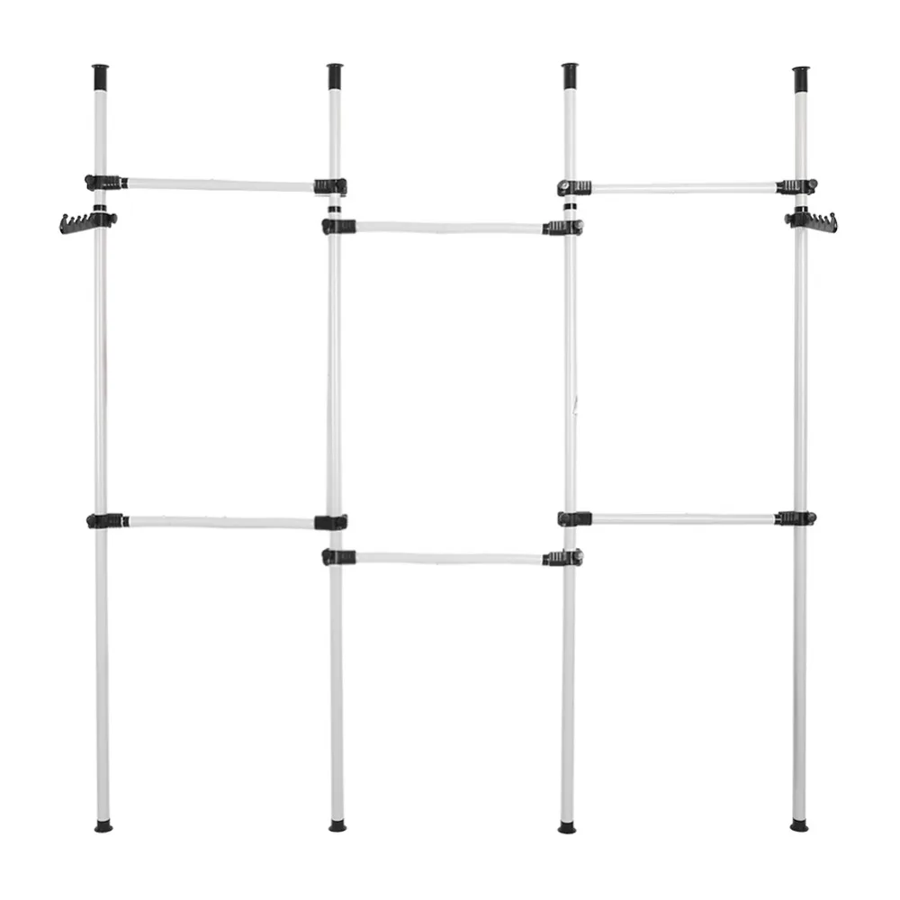 

246-320cm/ 8.1-10.5feet Scalable Adjustable Coat Hanger Tools Garment Rack DIY Clothes Wardrobe Indoor