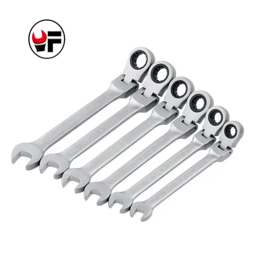 

ALLSOME 8-13mm Flexible Head Ratchet Spanner Combination wrench a set of keys gear ring wrench ratchet handle tools YF074