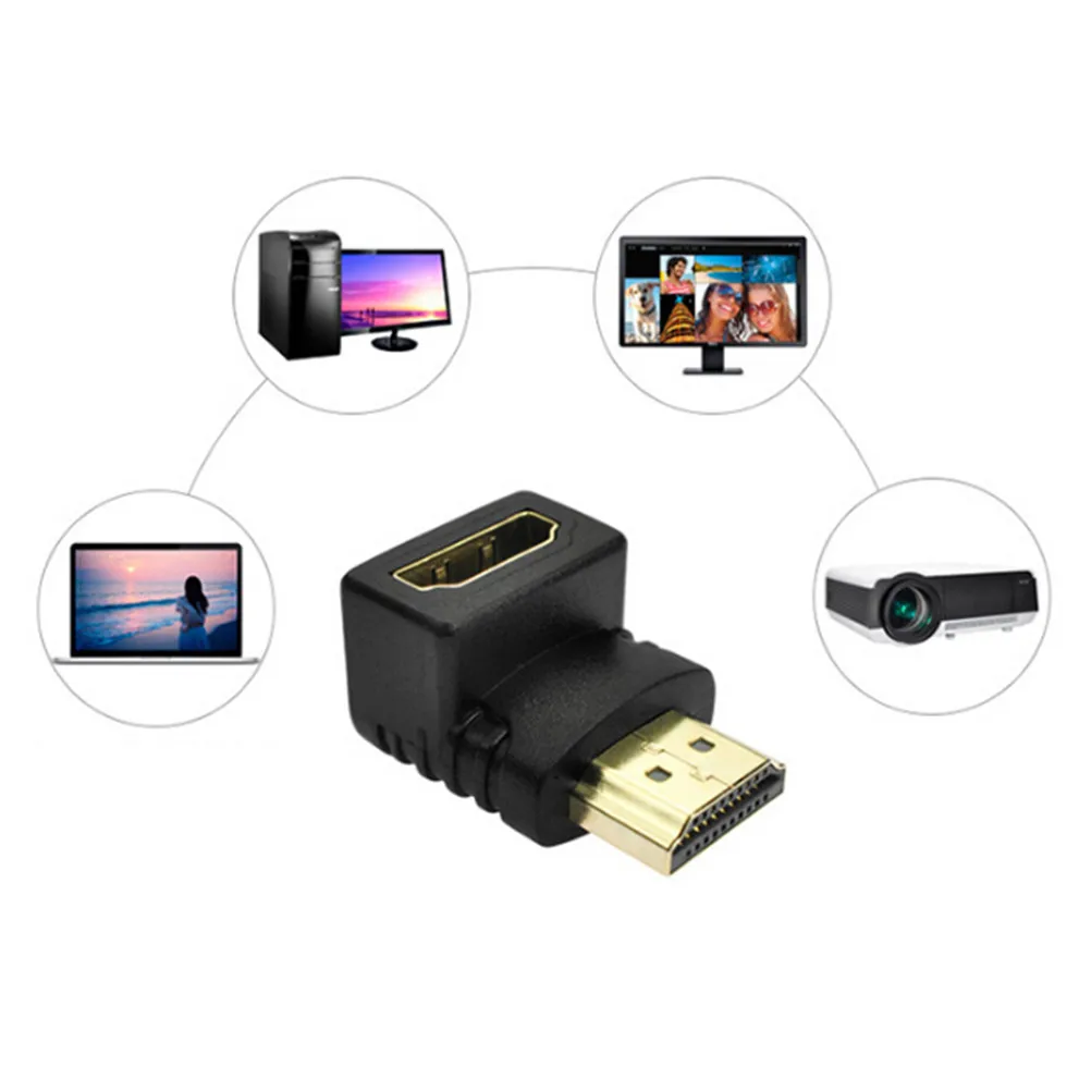 90 Degree Angle HDMI Cable Adapter Converters HDMI Female to HDMI Male
