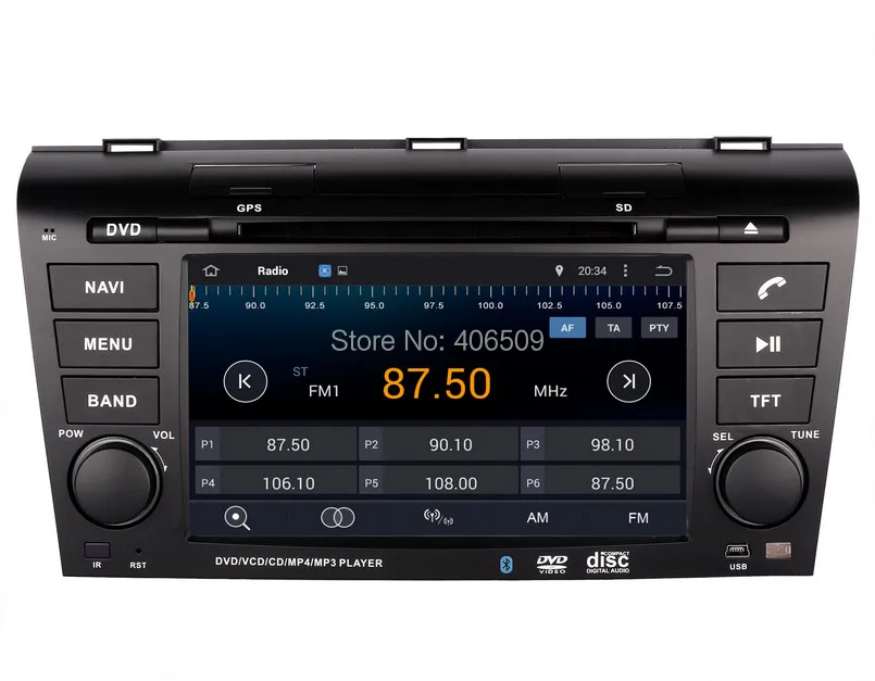Cheap Android 7.1 Car DVD Player for Mazda 3 Mazda3 2004-2009 with GPS Navigation Radio BT SD USB AUX MP3 WIFI Audio Stereo 4Core+2G 1